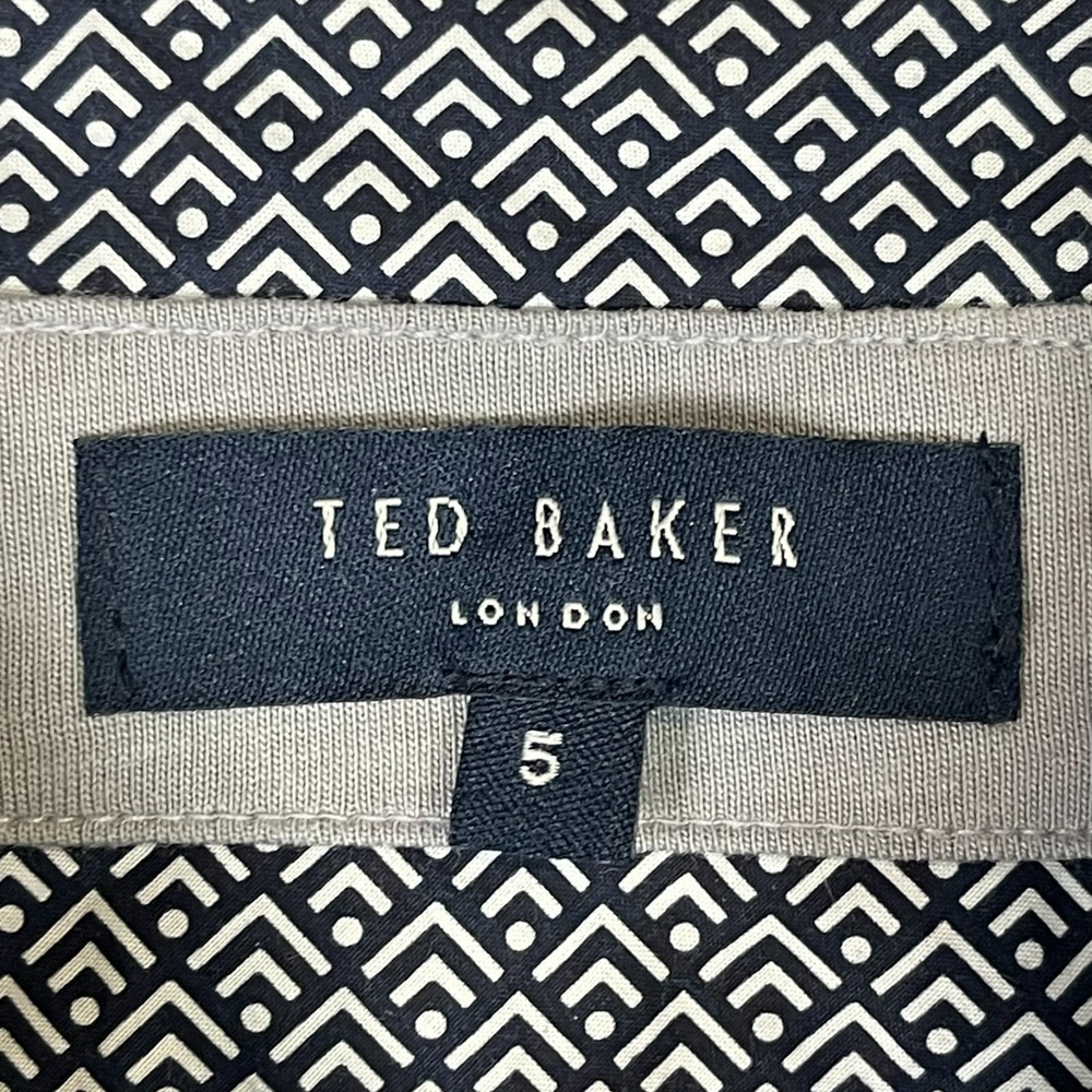 Ted Baker London Polo Shirt Mens 5 XL Gray Short Sleeve Chest Pocket RN95229 - Picture 3 of 8